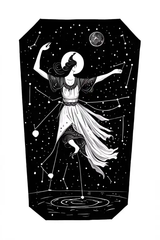 Constellation connection friendship sufi dancer - Variation 1