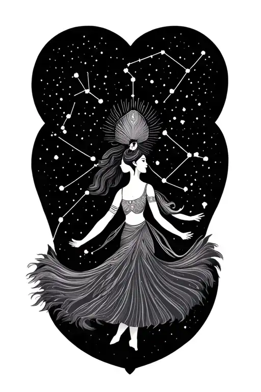 Constellation connection friendship sufi dancer - Variation 2