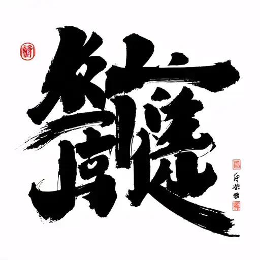 Michael text tattoo minimal in chinese - Variation 2