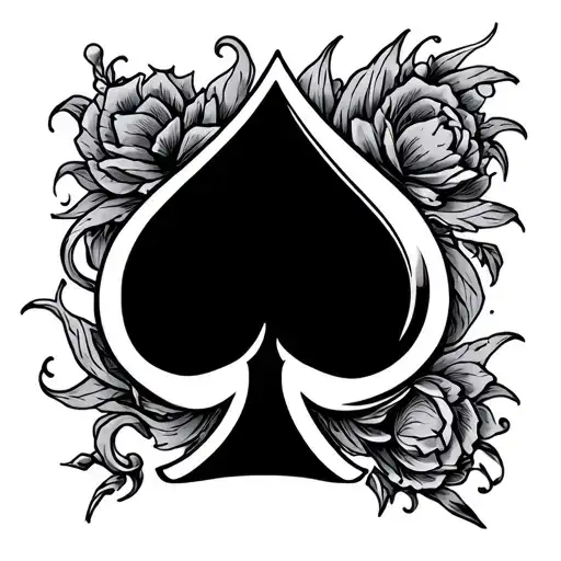 black spade with capital q