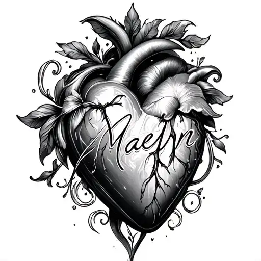 "Maelyn" heart - Variation 2