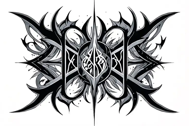 "Void" cybersigil tribal - Variation 1