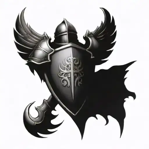 I want a half sleeve tattoo that depictics an armor or shield and wraps around my arm