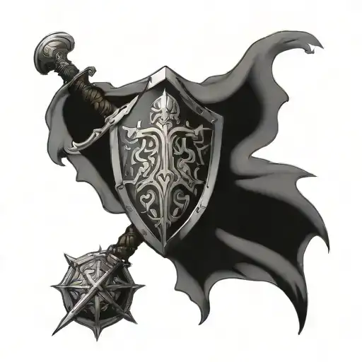 I want a half sleeve tattoo that depictics an armor or shield and wraps around my arm - Variation 4