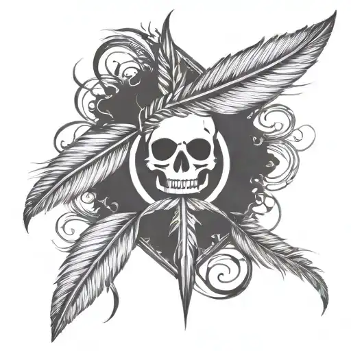 Feather tattoo design