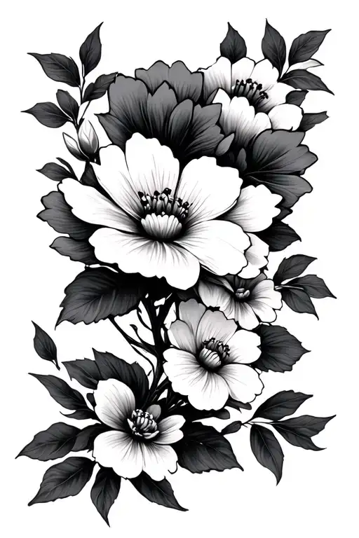 Japan flower pattern pattern - Variation 1