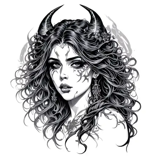 Demonic woman - Variation 1