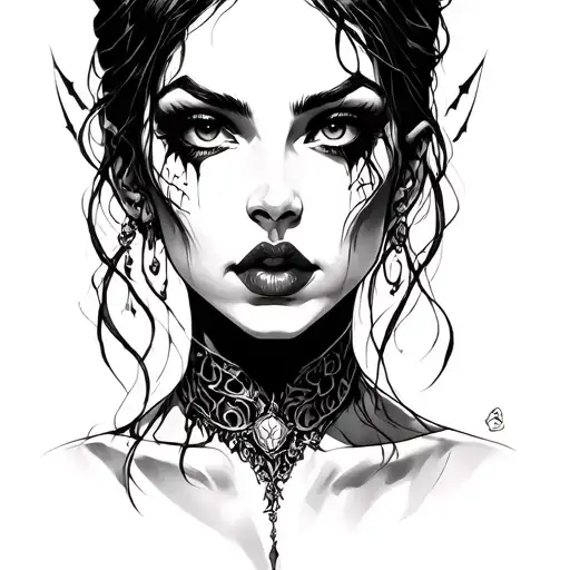 Demonic woman - Variation 2