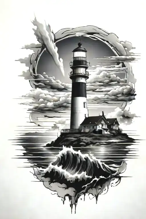 light house ocean realism  - Variation 2