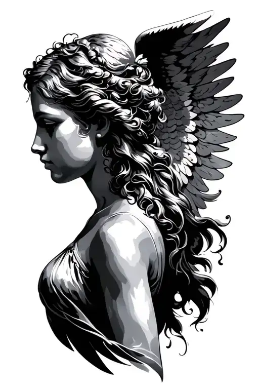Angel side profile - Variation 2