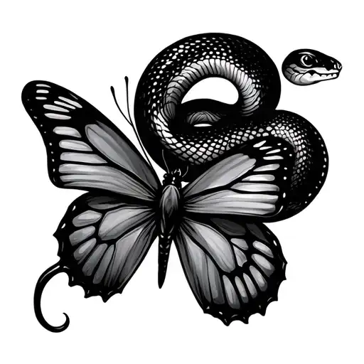 butterfly and snake - Variation 2