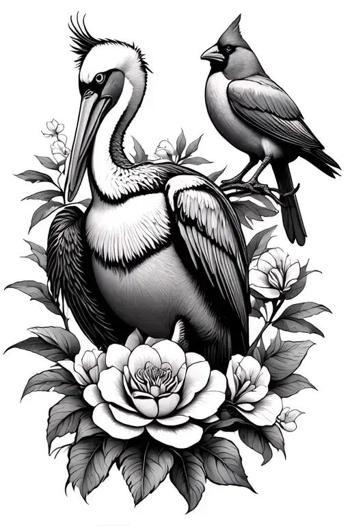 Pelican+cardinal+camelia