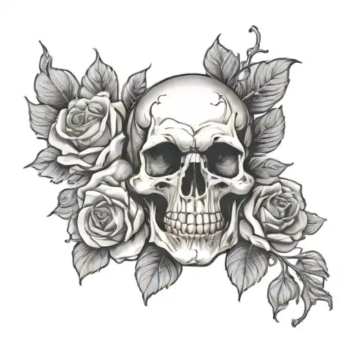 skull and roses monarch