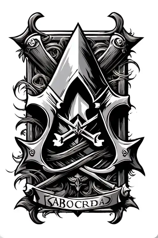 Assassins creed logo with pirate - Variation 1