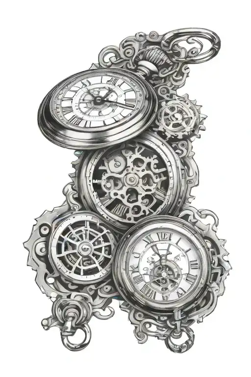 steampunk pocket watch - Variation 1
