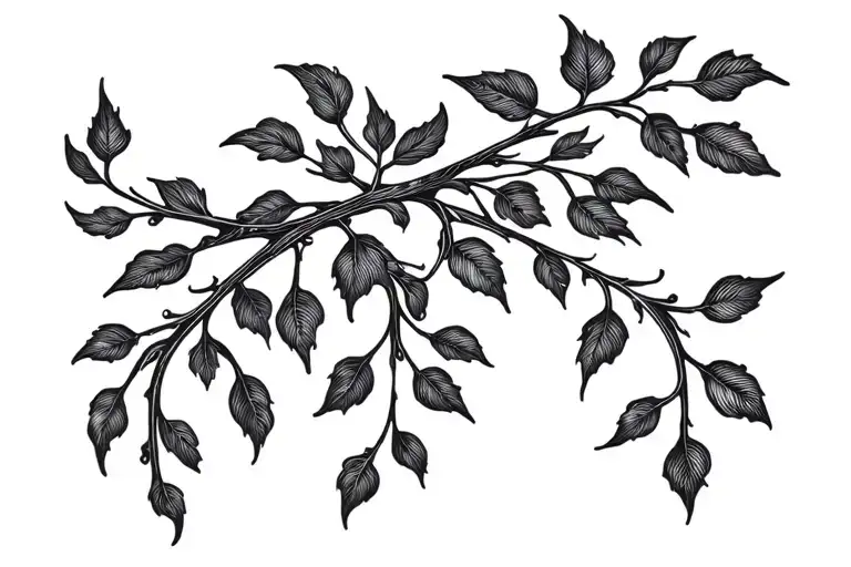 willow vine dotwork dark