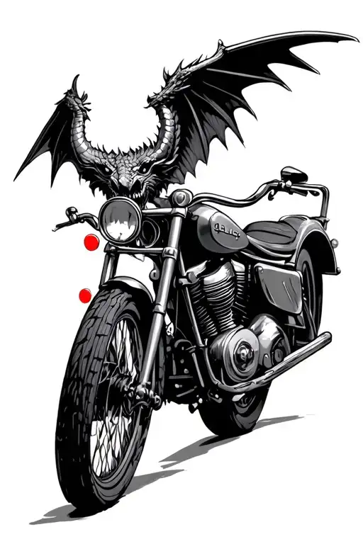 gargoyle old school map old motorcycle