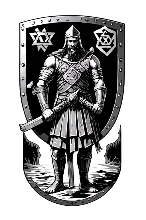 Israel warrior with a shield - Variation 2