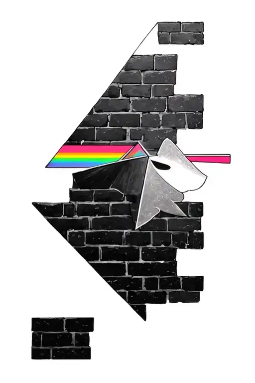the wall bricks prism pink floyd - Variation 2