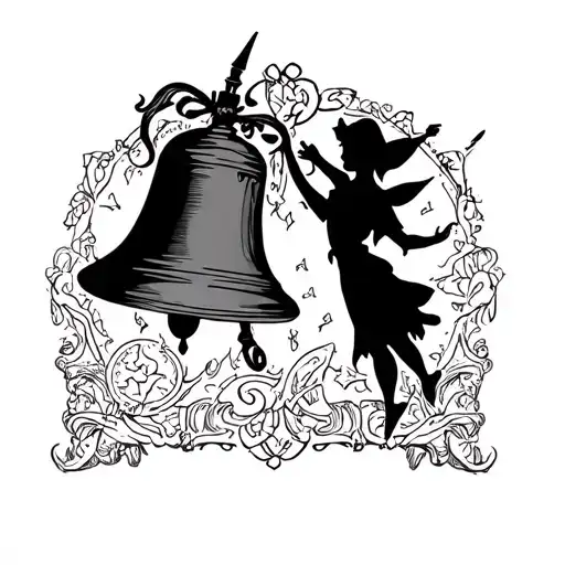 bell fee and peter pan silhouette