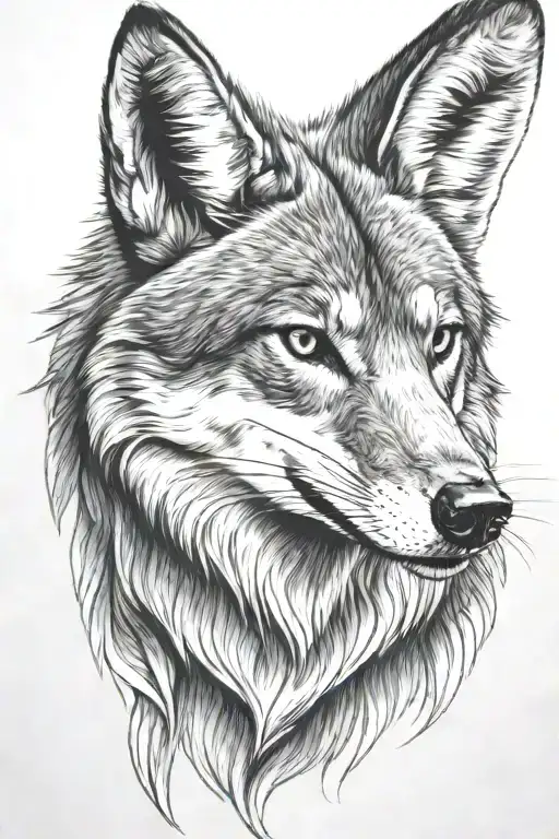 coyote head - Variation 4