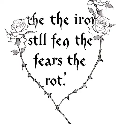 "the iron still fears the rot" "the iron still fears the rot" roses and thorns - Variation 1