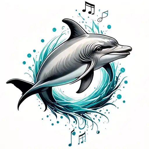 Dolphin and music