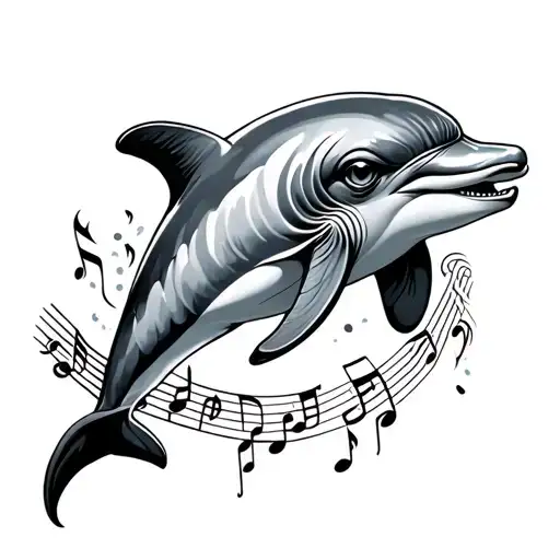 Dolphin and music - Variation 2