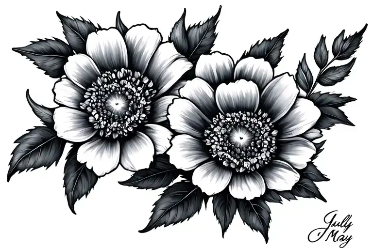 july and may birth flower