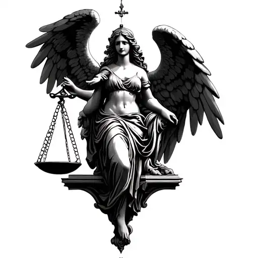 Lady Justice , balance , angel and god symbol