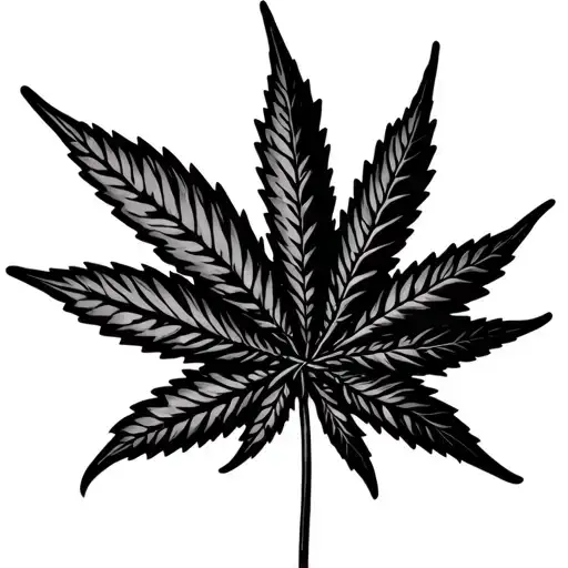 420 with weed leaf intertwined - Variation 2