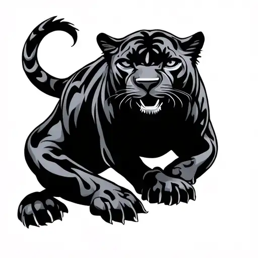 keltic panther crawling - Variation 2