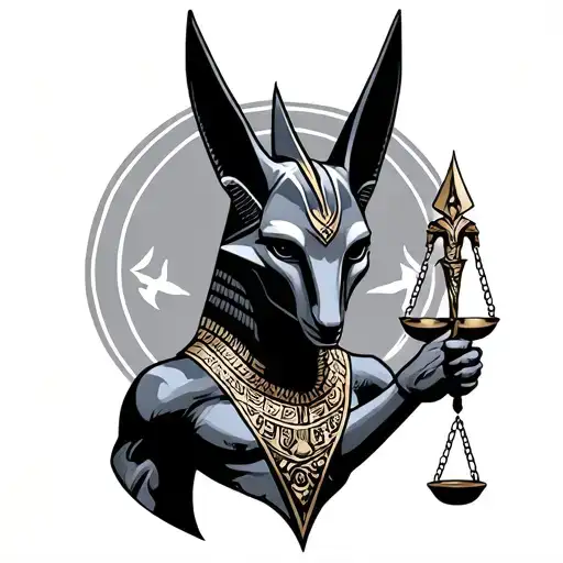 Anubis tattoo design