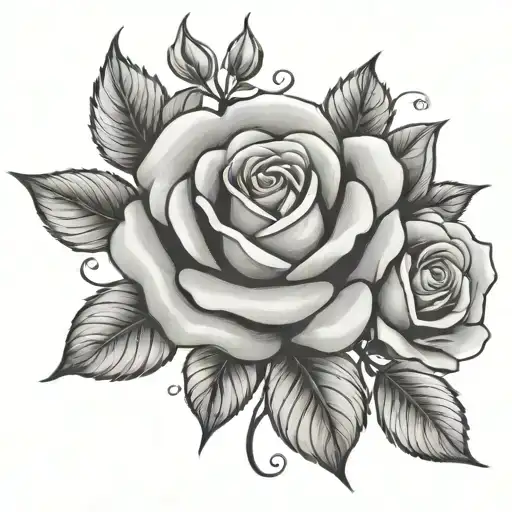 Botanical tattoo example 1