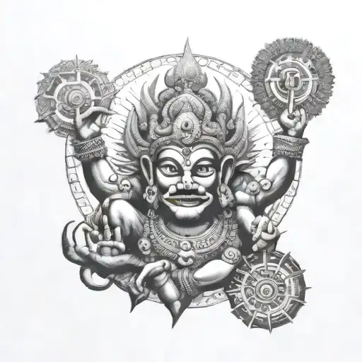 fierce god kaala bhairav - Variation 2