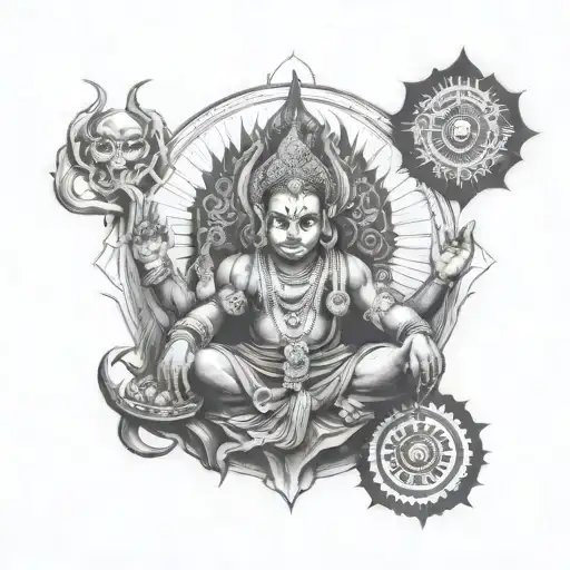 fierce god kaala bhairav - Variation 3