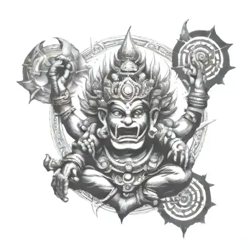 fierce god kaala bhairav - Variation 4