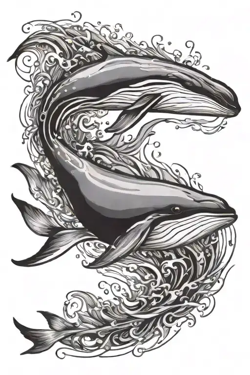 whale swimming - Variation 2