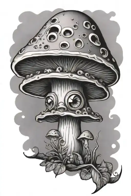 mushroom with eyes