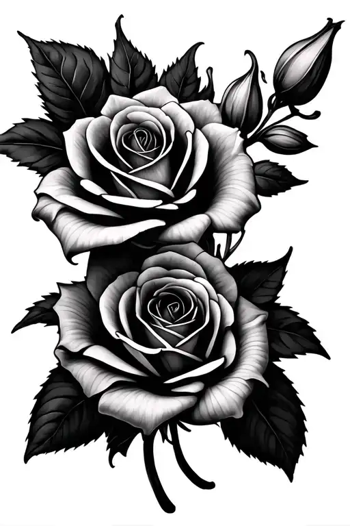 Roses with lilies