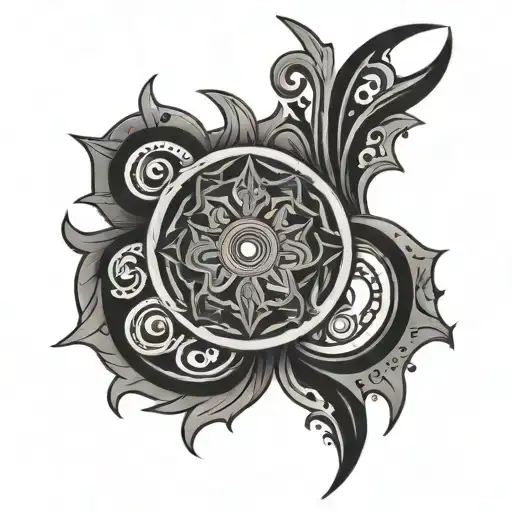 simple dark ornemental tribal