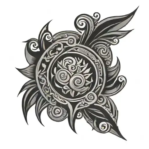simple dark ornemental tribal - Variation 3