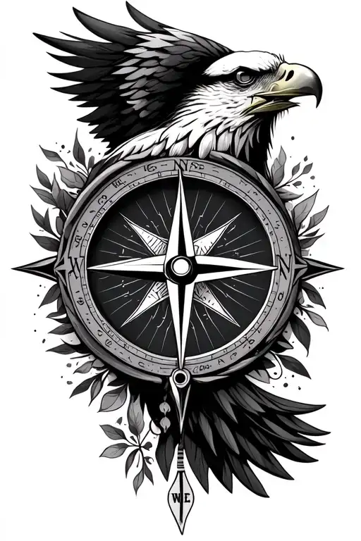 feminine compass eagle - Variation 2