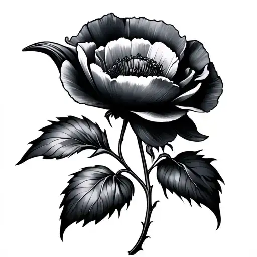 poppy flower raven