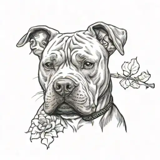 Pitbull smoking weed - Variation 3