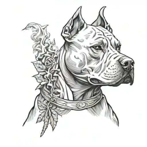Pitbull smoking weed - Variation 4