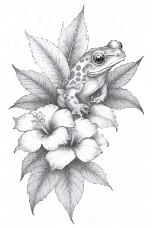 hibiscus frog leaves - Variation 4