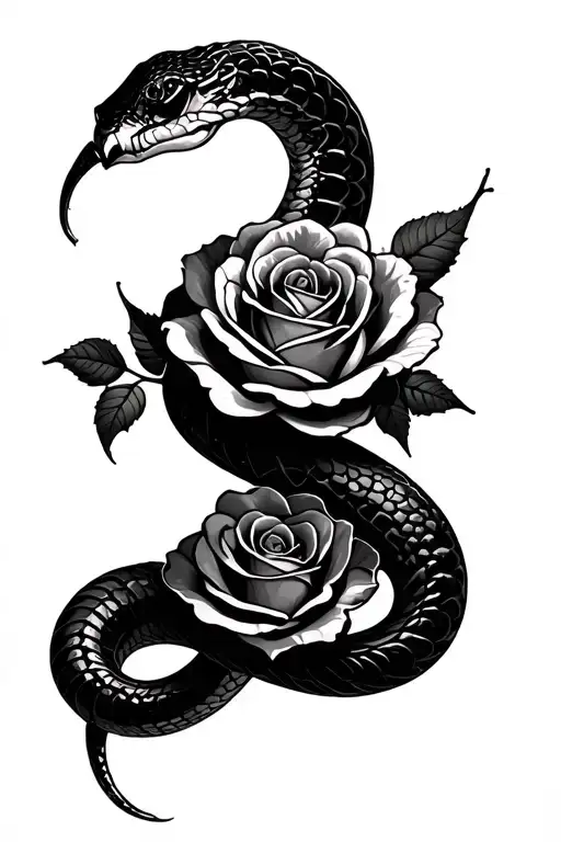 Snake Goth style Roses mixed - Variation 2