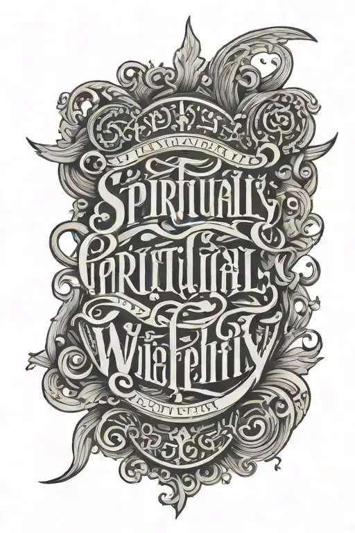 spiritually wealthy 777 letterings - Variation 2