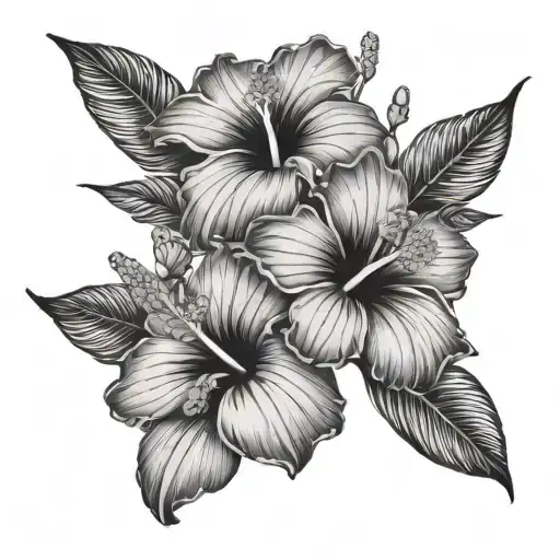 54 hibiscus blooming flowers - Variation 3